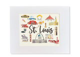 8x10 St. Louis Print on Watercolor Paper, Matted, and Signed