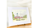 University of Missouri (MIZZOU) Watercolor Illustration – 8x10 Art Print in 11x14 White Mat with Signature