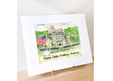 United States Military Academy (West Point) Illustration – 8x10 Art Print in 11x14 White Matte with Signature