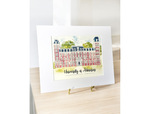 University of Arkansas Watercolor Illustration – 8x10 Art Print in 11x14 White Matte with Signature