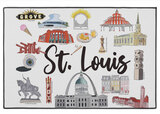 St. Louis "Day" Door Mat - Black Lettering