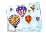 Hot Air Balloons 5x7 Flat Card (set of 5)