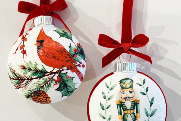Deck the Halls! A Decoupage Ornament Workshop