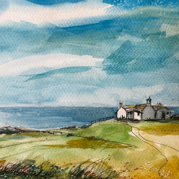 Beginner Watercolor Landscape Class with Larysa