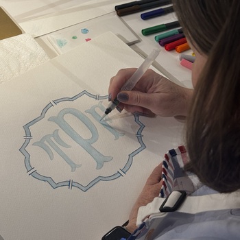 Sunday Mimosas & Monograms: Watercolor Markers 101