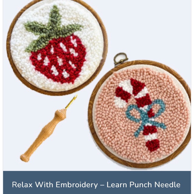 Sign up for the easiest and most satisfying embroidery method… PUNCH NEEDLE! You’ll love the class and discover all the...