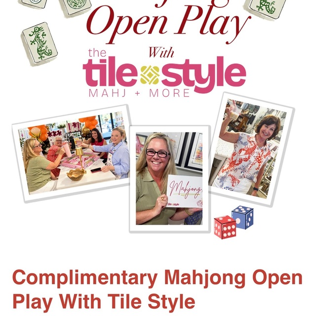 Mahjong Open Play tomorrow from 10:00am-12:00pm at Lanis &Co. with @thetilestylestl . See you then!